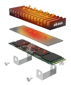 Akcesoria do komputerów stacjonarnych - Akasa Radiator do dysku M.2 Gecko Pro A-M2HS02-BK - miniaturka - grafika 1