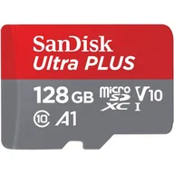 Karty pamięci - Karta pamięci SANDISK Ultra Plus microSDXC 128GB + Adapter 215442 - miniaturka - grafika 1