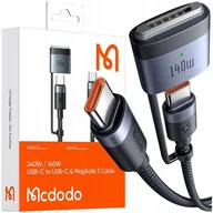 Kable USB - MCDODO KABEL DO ZASILACZA ŁADOWANIA MACBOOK AIR PRO USB-C MAGSAFE 3 140W 2M - miniaturka - grafika 1