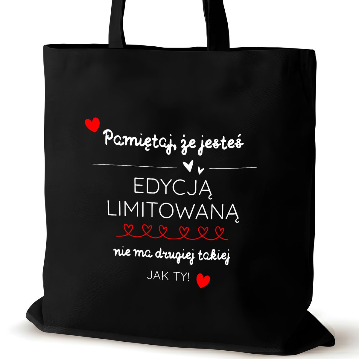 Torba bawełniana czarna na ramię VIRAL zakupowa prezent edycja limitowana