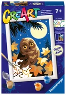 Malowanie po numerach - Ravensburger, CreArt dla dzieci, Malowanie po numerach, Sowa nocą - miniaturka - grafika 1