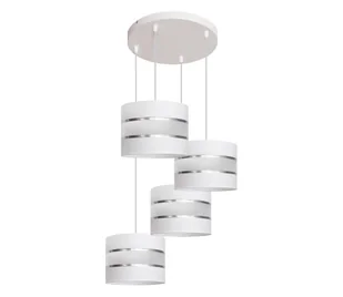 Żyrandol na lince HELEN 4xE27/60W/230V biały - Lampy sufitowe - miniaturka - grafika 1