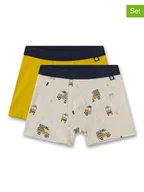 Majtki dla dzieci - Sanetta Bokserki (2 pary) w kolorze beżowo-żółtym - miniaturka - grafika 1