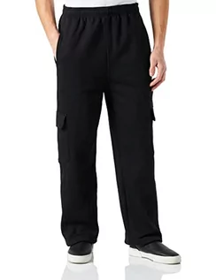 Spodnie męskie - Urban Classics Spodnie męskie cargo Sweatpants, czarny, 5XL - grafika 1