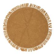 Dywany - Pomarańczowy wełniany okrągły dywan ø 110 cm Lenea − Bloomingville - miniaturka - grafika 1