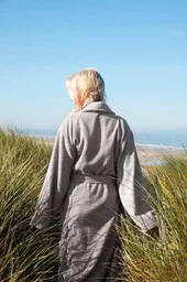 Blanc Des Vosges Szlafrok Uni Szary - Szlafroki damskie - miniaturka - grafika 1