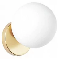 Lampy ścienne - Ścienna lampa modernistyczna TLIGHT950-1W szklana kula do sypialni kinkiet złoty - miniaturka - grafika 1