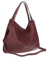 Torebki damskie - Torebka Damska Shopper worek modna duża torba A4 na Ramię 6867 Bordowa - miniaturka - grafika 1