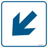 Systemy ekspozycyjne i znaki informacyjne - RA042 ZMIANA KIERUNKU, PN - PŁYTA PCV 1MM; (300X300MM) - miniaturka - grafika 1