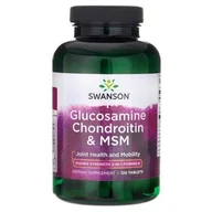 Stawy, mięśnie, kości - SWANSON Health Glukozamina 500mg Chondroityna 400mg I Siarka Organiczna 200mg Glukosamine Chondroitin &amp Msm 120 Tabletek - miniaturka - grafika 1