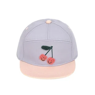 Czapka z daszkiem dziecięca Little Gang Cherry lilacpeach 2-6 lat - Szaliki i chustki dla dzieci - miniaturka - grafika 1