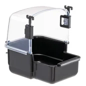 Klatki i wyposażenie dla ptaków - Ferplast duża wanienka dla papużek, czarna - Dł. 19 x szer. 23 x wys. 22 cm - miniaturka - grafika 1