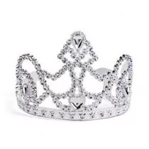 Arpex Ozdoba karnawałowa tiara srebrna SR1145SRE - Stroje karnawałowe - miniaturka - grafika 1