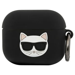 Apple Karl Lagerfeld Etui Karl Lagerfeld KLACA3SILCHBK AirPods 3 cover czarny/black Silicone Choupette KLD578BLK - Akcesoria do słuchawek - miniaturka - grafika 2