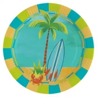 Dekoracje i nakrycia stołu na imprezę - Talerze owalne papierowe Surfing - miniaturka - grafika 1