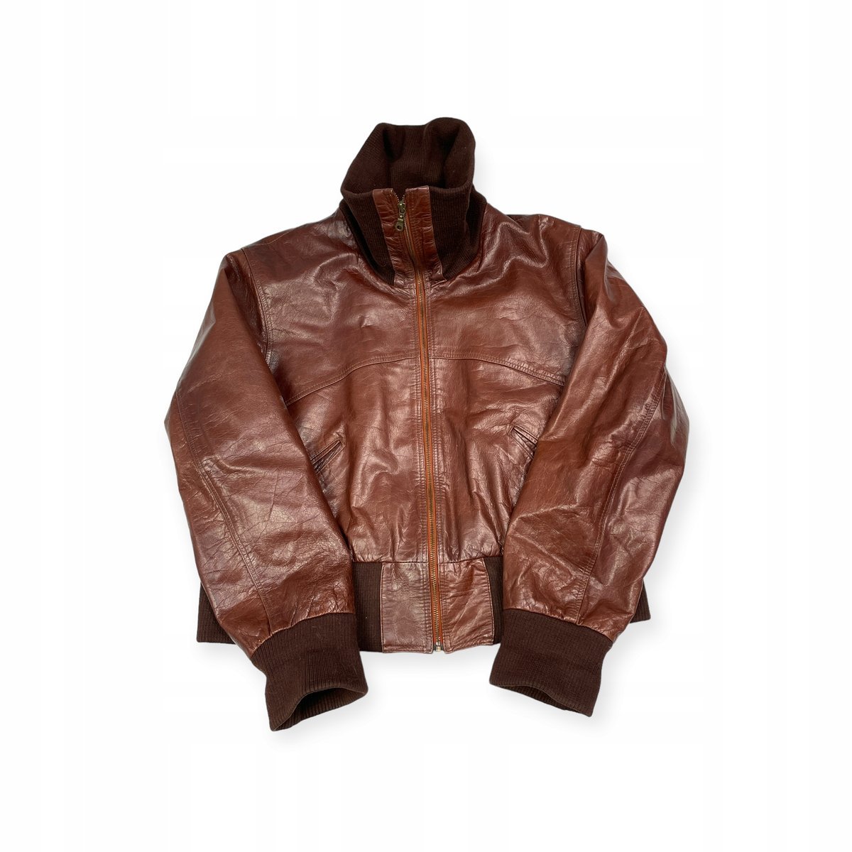 Skórzana kurtka damska brązowa AMERICAN BASE 4XL