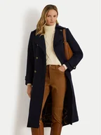 Płaszcze damskie - LAUREN RALPH LAUREN Płaszcz wełniany 297P04150002 Granatowy Regular Fit - miniaturka - grafika 1