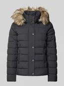 Kurtki damskie - Kurtka pikowana o kroju shaped fit z obszyciem ze sztucznego futra model ‘NEWLUNA’ - miniaturka - grafika 1