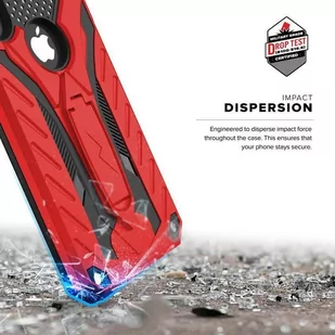 Zizo Static Cover Pancerne etui iPhone X z podstawką (Red/Black) - Etui i futerały do telefonów - miniaturka - grafika 5