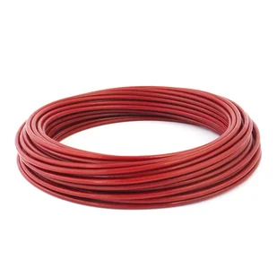 Lina linka Stalowa PCV 1,6/3mm 1x7 CZERWONA 20mb - Żeglarstwo - miniaturka - grafika 1