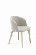 Krzesła - Flavio 2 krzesło tapicerowane szare nogi dąb sonoma - miniaturka - grafika 1