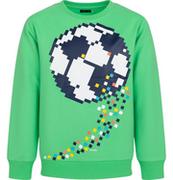 Bluzy dla chłopców - Bluza dla chłopca, z piłką, zielona 9-13 lat - miniaturka - grafika 1