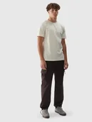 Spodnie męskie - Spodnie męskie trekkingowe 4F 4FWAW24TTROM0842-80S Brązowy - miniaturka - grafika 1