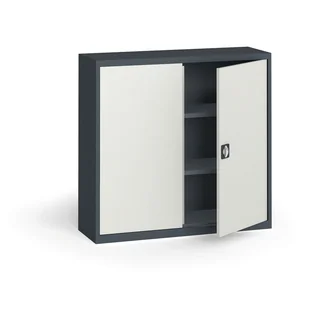 B2B Partner Szafa metalowa, 1150 x 1200 x 400 mm, 2 półki, antracyt/szara 485043 - Szafy biurowe - miniaturka - grafika 1