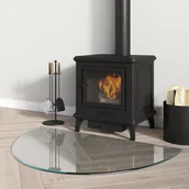 Inne mocowania - Vidaxl Panel Kominkowy, Szklany, Półokrągły, 800X500 Mm - miniaturka - grafika 1