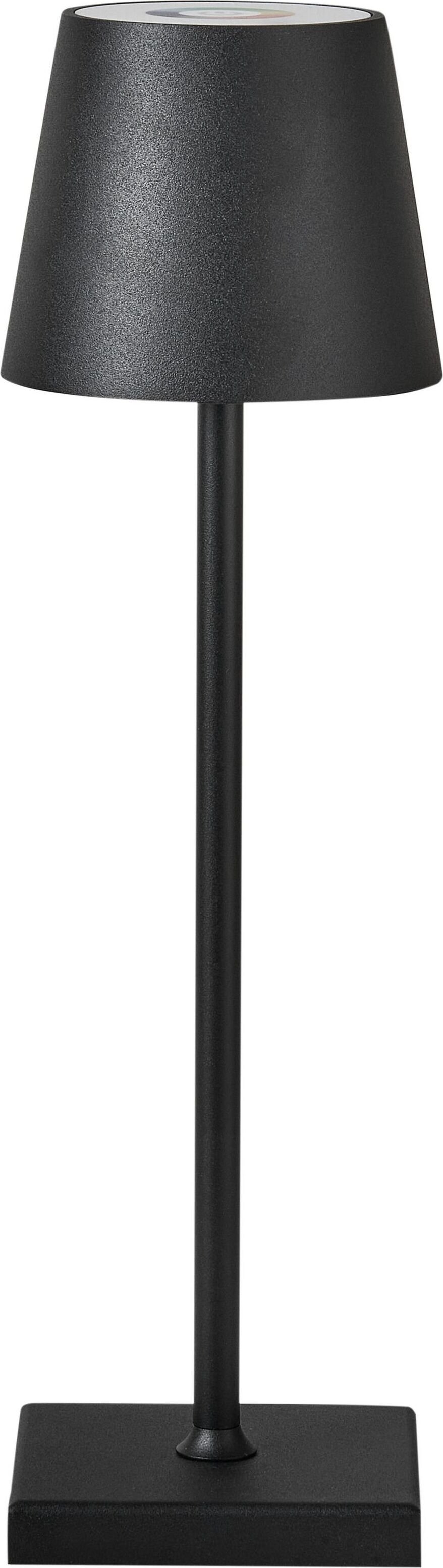 BELIANI Lampa stołowa czarna metal klosz nowoczesna