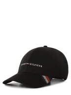Czapki i chusty sportowe męskie - Tommy Hilfiger Czapka męska Mężczyźni Bawełna czarny jednolity, ONE SIZE - miniaturka - grafika 1