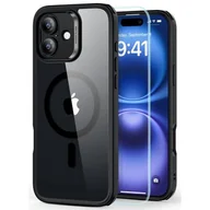 Etui i futerały do telefonów - Etui ESR Classic Hybrid HaloLock MagSafe + Tempered Glass do Apple iPhone 16 Przezroczysto-czarny - miniaturka - grafika 1