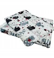 Kołdry i poduszki dla dzieci - Kołderka i poduszka dla dzieci 100x135 Bawełniana Kotki - miniaturka - grafika 1