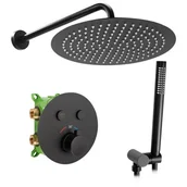 Zestawy prysznicowe - Rea Zestaw Prysznicowy Podtynkowy MILER Black Matt BOX P6713 - miniaturka - grafika 1