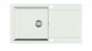 Zlewozmywaki - EOS Zlewozmywak Granitowy TIVON biały - miniaturka - grafika 1