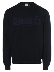 Aeronautica Męska bluza nierozpinana Mężczyźni Bawełna niebieski jednolity, M - Bluzy męskie - miniaturka - grafika 1