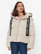 Kurtki damskie - Calvin Klein Jeans Kurtka zimowa J20J221901 Beżowy Relaxed Fit - miniaturka - grafika 1