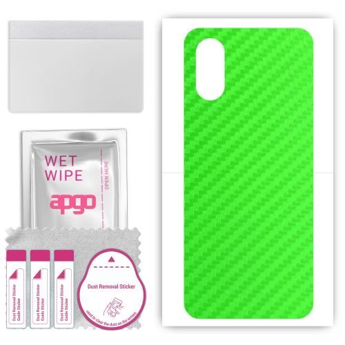 folia naklejka skórka strukturalna na TYŁ do Sony Xperia 1 VI - Carbon Zielony - apgo SKINS