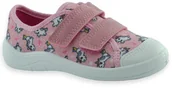 Buty dla dziewczynek - Różowe trampki dla dziewczynki do przedszkola szkoły Befado 772X011 Tim - miniaturka - grafika 1