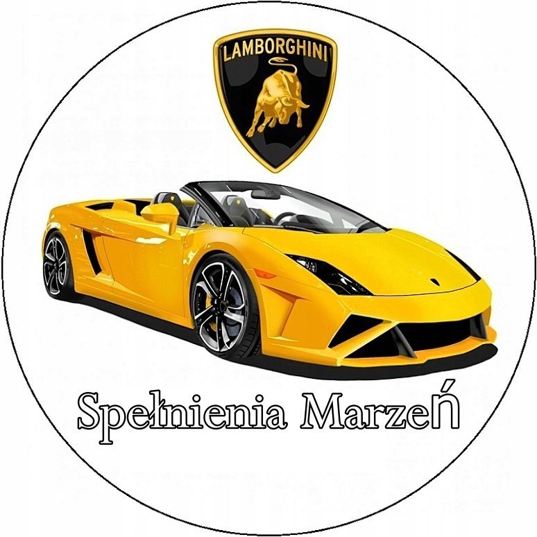 Opłatek na tort Lamborghini