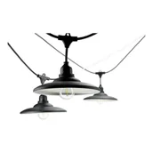 Lampy ogrodowe - Klosz do girlandy CRETE M2 czarny 5 sztuk do zestawu metalowy 19cm - miniaturka - grafika 1