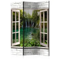Parawany - Parawan 3-częściowy - Zielony skarb [Room Dividers] (rozmiar 135x172) - miniaturka - grafika 1