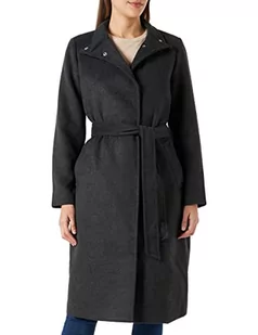 Vero Moda Vmtwodope Vera Długi Wool Coat GA Noos Płaszcz damski, Ciemnoszary mieszany, L - Płaszcze damskie - miniaturka - grafika 1
