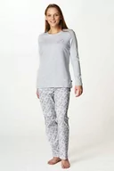 Piżamy damskie - Damska piżama z wzorzystymi spodniami LNS 641 - miniaturka - grafika 1