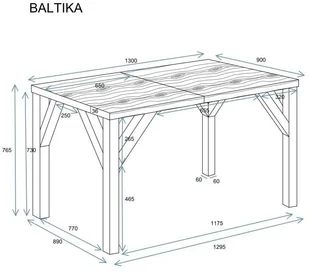 Stół rozkładany BALTIKA 130185x90 dąb wotan ENDO - Stoły - miniaturka - grafika 1