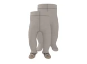 Rajstopy dziecięce - lupilu® Rajstopy termiczne niemowlęce z biobawełną, 2 pary (Beżowy, 74/80) - miniaturka - grafika 1