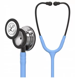 Stetoskop Littmann Classic III 5959 Stetoskop internistyczny Mirror-Finish, przewód błękitny, trzonek smoke, lira smoke - Urządzenia medyczne - miniaturka - grafika 2