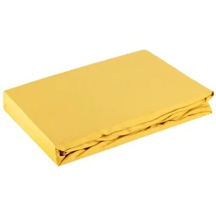 Eurofirany Wysokie prześcieradło satynowe z gumką musztardowe 100x200+25cm - Prześcieradła - miniaturka - grafika 1