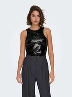 Koszulki i topy damskie - ONLY Top w kolorze czarnym - miniaturka - grafika 1