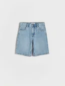 Spodnie i spodenki dla chłopców - Reserved - Jeansowe szorty - niebieski - miniaturka - grafika 1